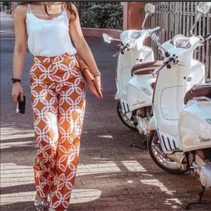 Zara printed pajama style pants